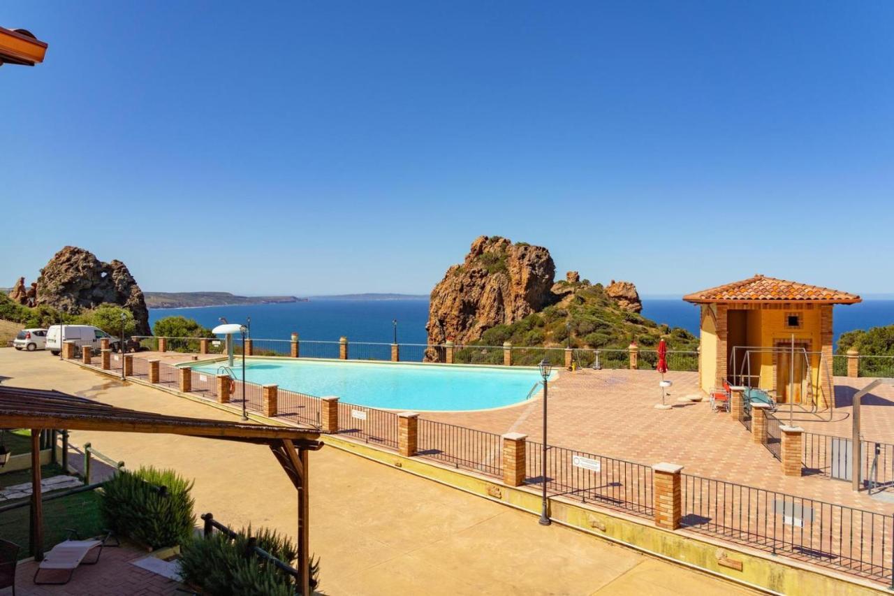 Nebida L'Estasi Tanca Piras A Bordo Piscina Con Vista Mareヴィラ エクステリア 写真