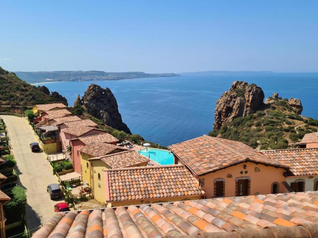 Nebida L'Estasi Tanca Piras A Bordo Piscina Con Vista Mareヴィラ エクステリア 写真